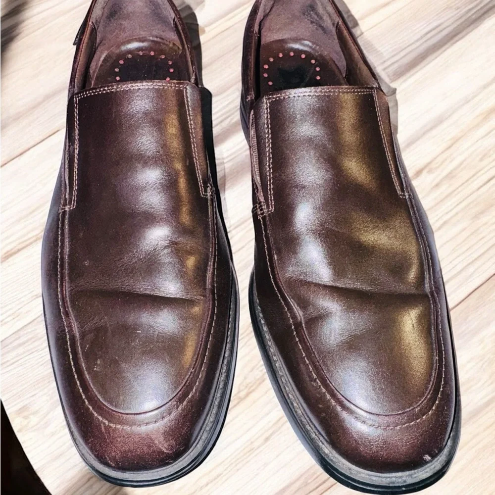 Mephisto Air Jet Double Gore Loafers Dark Brown Size 10 EUC
